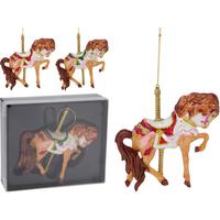 Vianočná ozdoba HORSE HANGDECO - zelená/červená, Basics, sklo (12.3/3.8/1.15null)