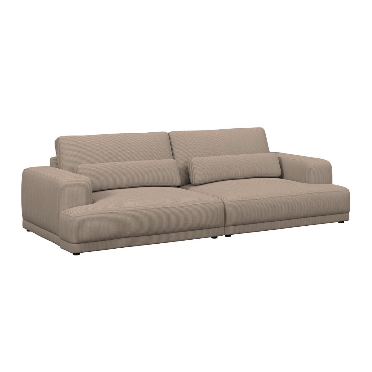 Bigsofa Savona Cord bernsteinfarben,260x111cm - Bernsteinfarben, Trend, Textil (260/77/111cm) - Luca Bessoni