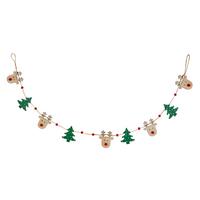 Girland Robin - barna/piros, Basics, természetes anyagok/fa (115cm) - Ondega