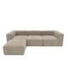 Ecksofa Schlammfarben B: 301 Cm - Schlammfarben/Schwarz, Design, Textil (301/69/193cm) - MID.YOU