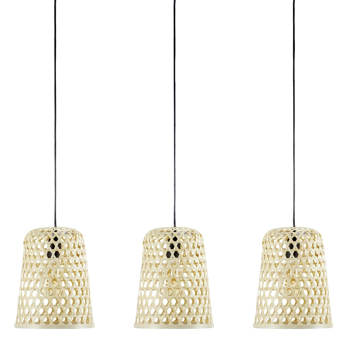 Závěsné svítidlo GAIO - přírodní barvy, Moderní, kov/přírodní materiály (80/21/130cm) - Bessagi Home