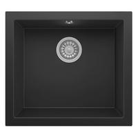 SPÜLE Nelson, Schwarz B: 52 cm - Schwarz, Trend, Stein (52/22/47cm) - Respekta