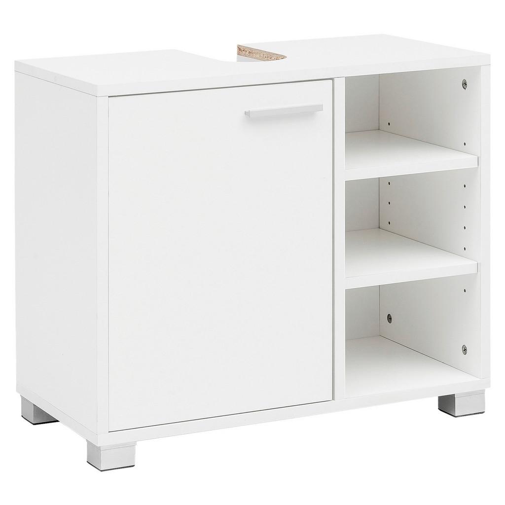 Waschbeckenunterschrank Mit Ablagefächer B: 60 cm Weiß