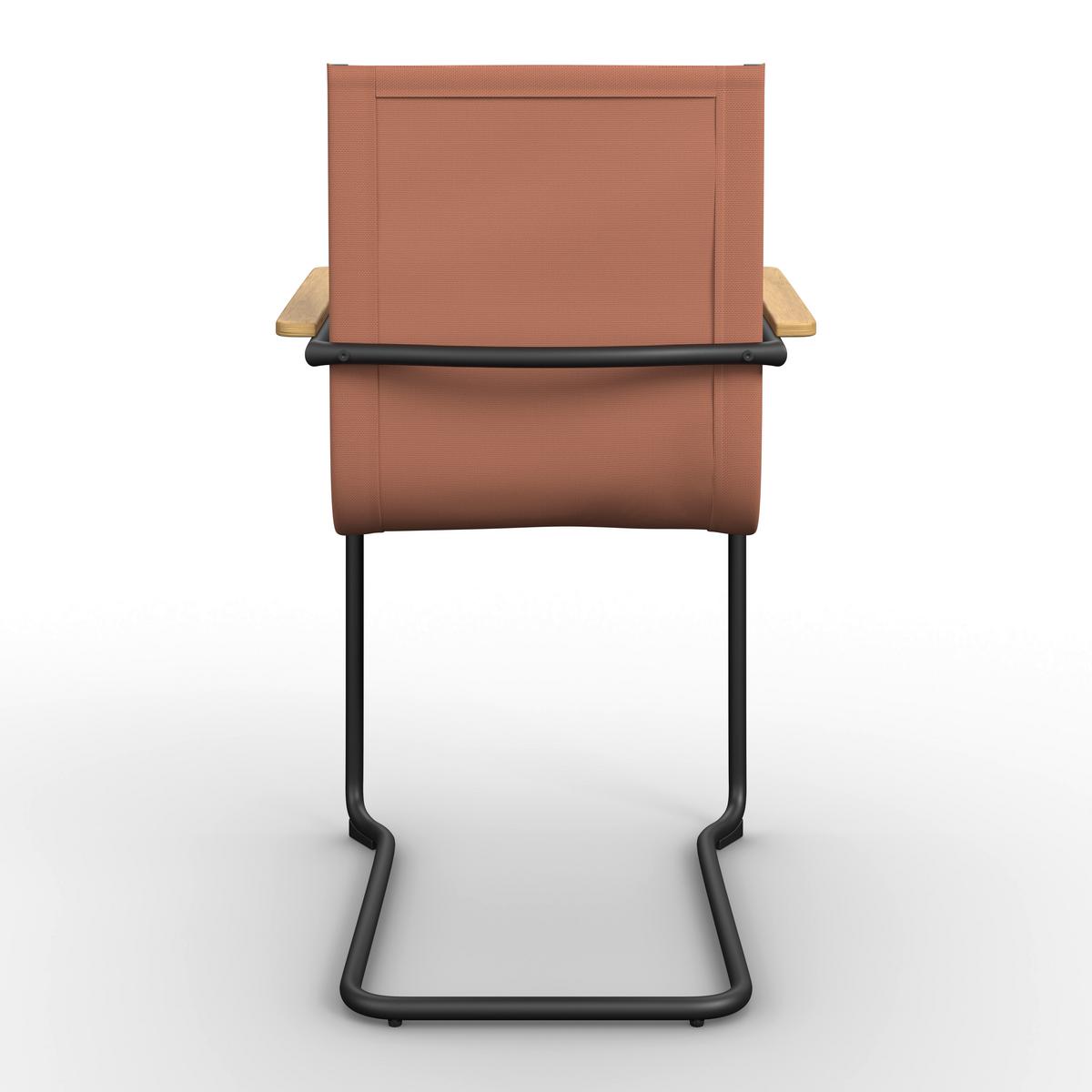 SADA ZAHRADNÍCH KŘESEL DAISY - černá/červená, Moderní, kov/dřevo (55,5/95/55cm) - Bessagi Garden