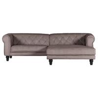 Ecksofa Jonte Schlammfarben S: 260x160 cm - Schlammfarben/Dunkelbraun, Design, Textil (260/160cm) - MID.YOU