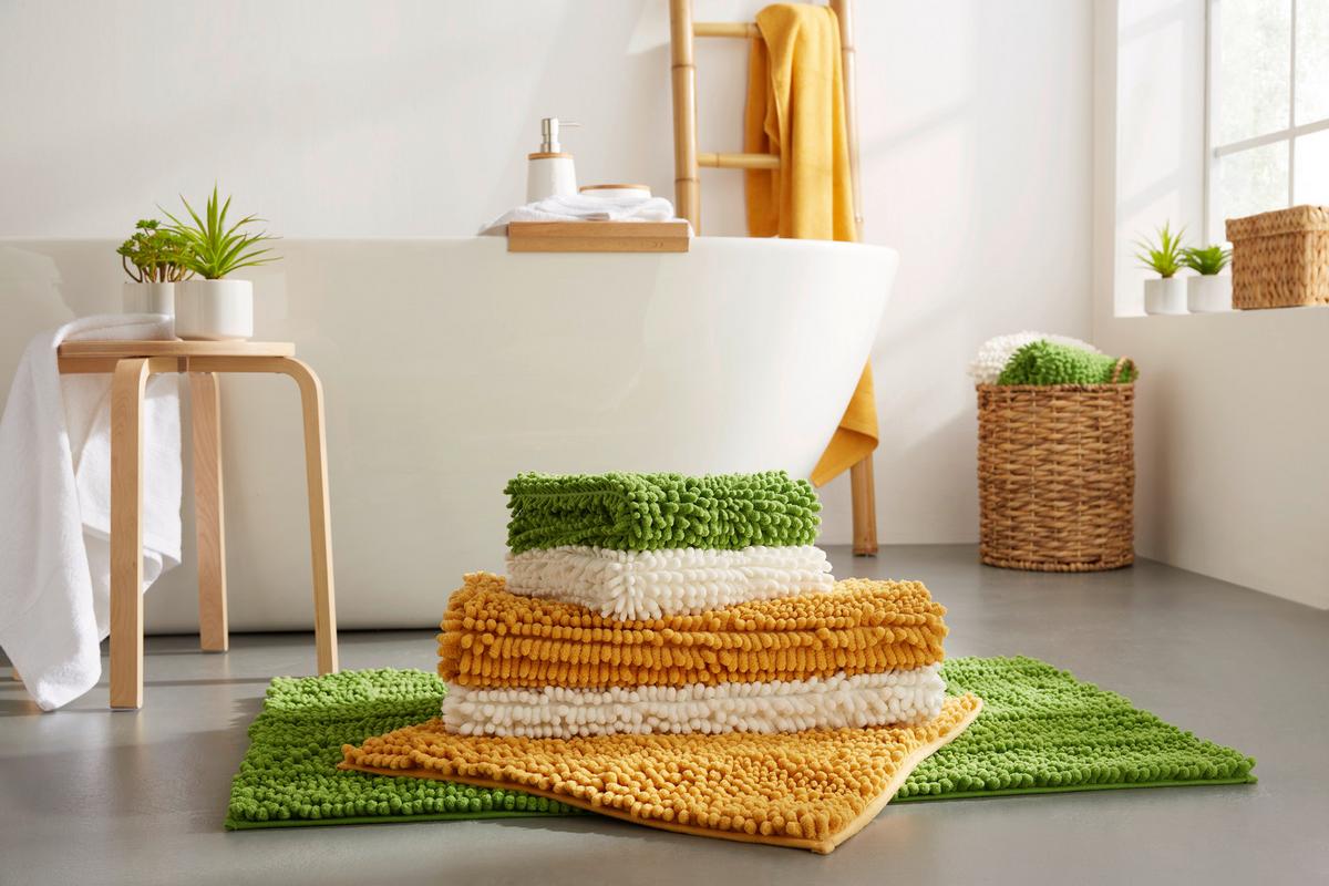 Kúpeľňová predložka Uwe, 50/50cm, biela - biela, textil (50/50cm) - Modern Living