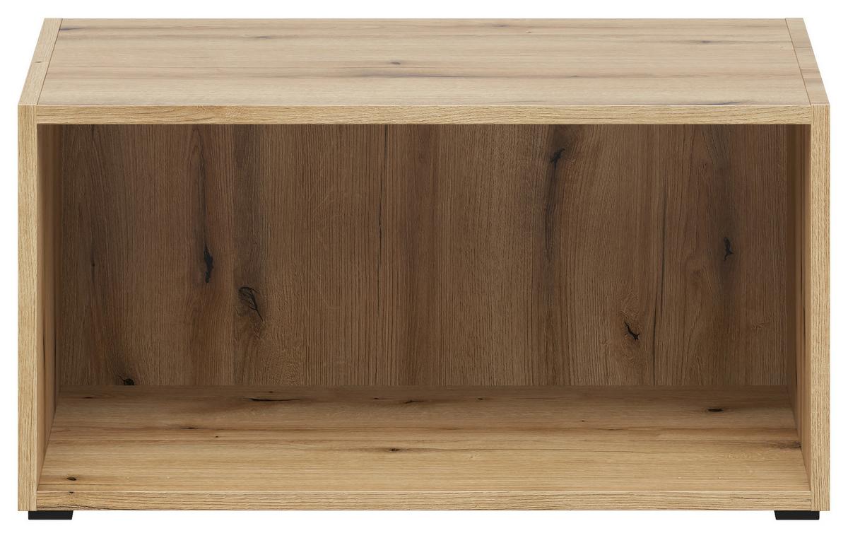 Regal 1 Fach, B: 64 cm Sixty-Four, Eichefarben - Eichefarben/Schwarz, Trend, Holzwerkstoff (64/32/33cm)