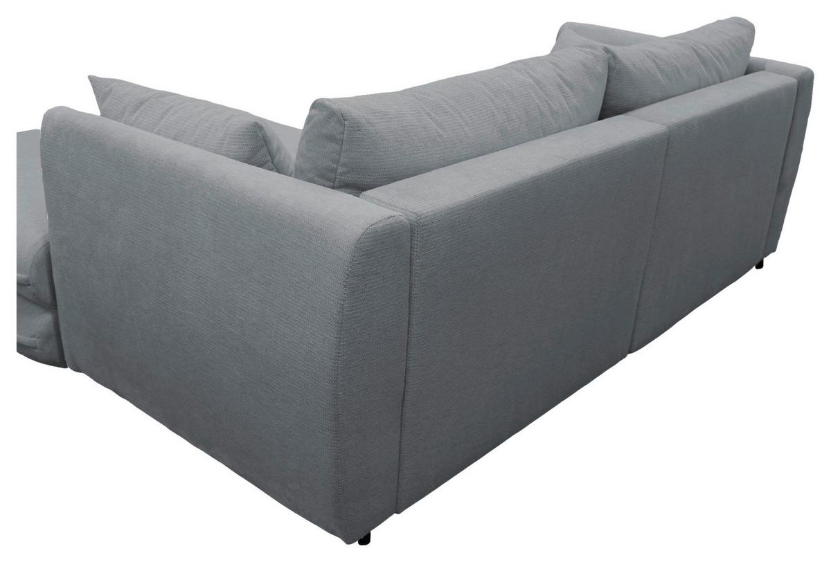 Ecksofa Vivaldi Grau S: 240x201 cm - Schwarz/Grau, Design, Textil (240/201cm) - MID.YOU