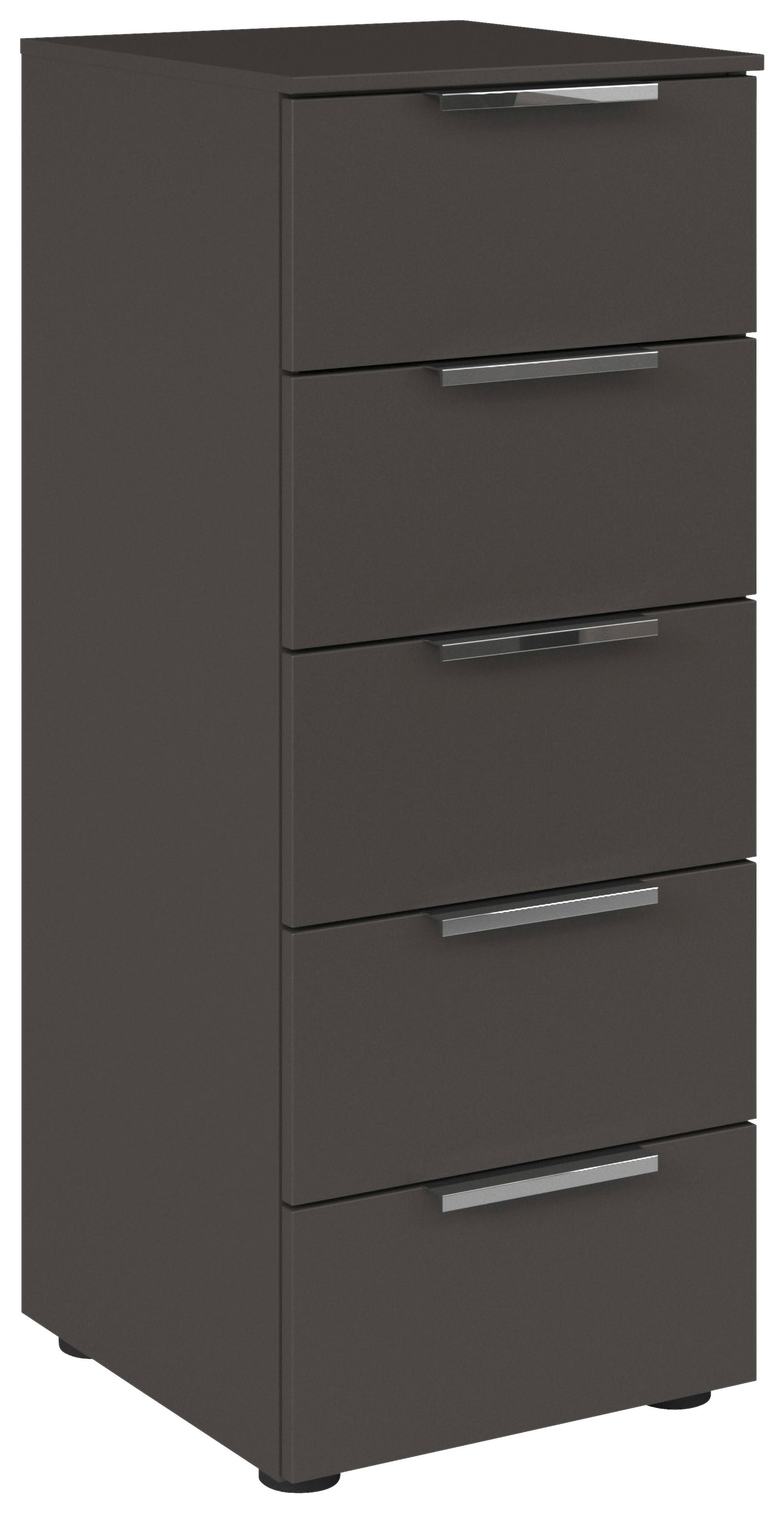 Kommode Flipp Graphit/chromfarben B: 40 Cm - Chromfarben/Schwarz, MODERN, Holzwerkstoff (40/100/42cm) - Rauch Möbel