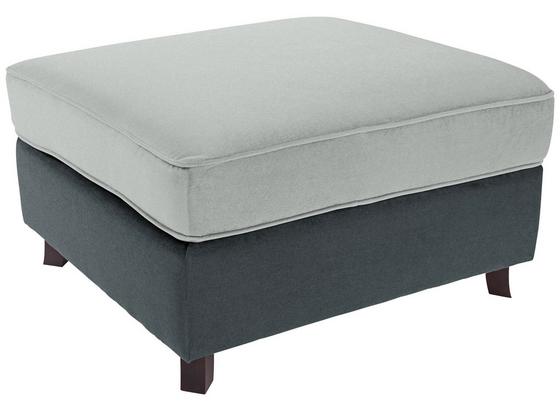 Taburet Living - světle šedá/tmavě šedá, Romantický / Rustikální, dřevo/textil (100/48/80cm) - James Wood Taburet Living - světle šedá/tmavě šedá, Romantický / Rustikální, dřevo/textil (100/48/80cm) - James Wood