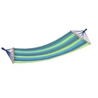 Hängematte Hawaii mit Stäben - Blau/Naturfarben, Basics, Holz/Kunststoff (100/280cm)