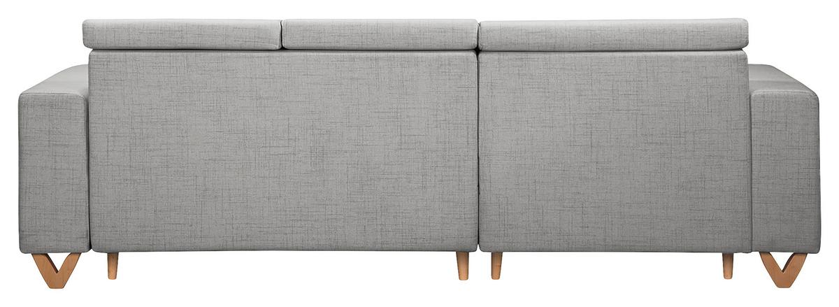 Ecksofa Bella Grau S: 257x174 cm - Wengefarben/Grau, Design, Textil (257/174cm) - Livetastic