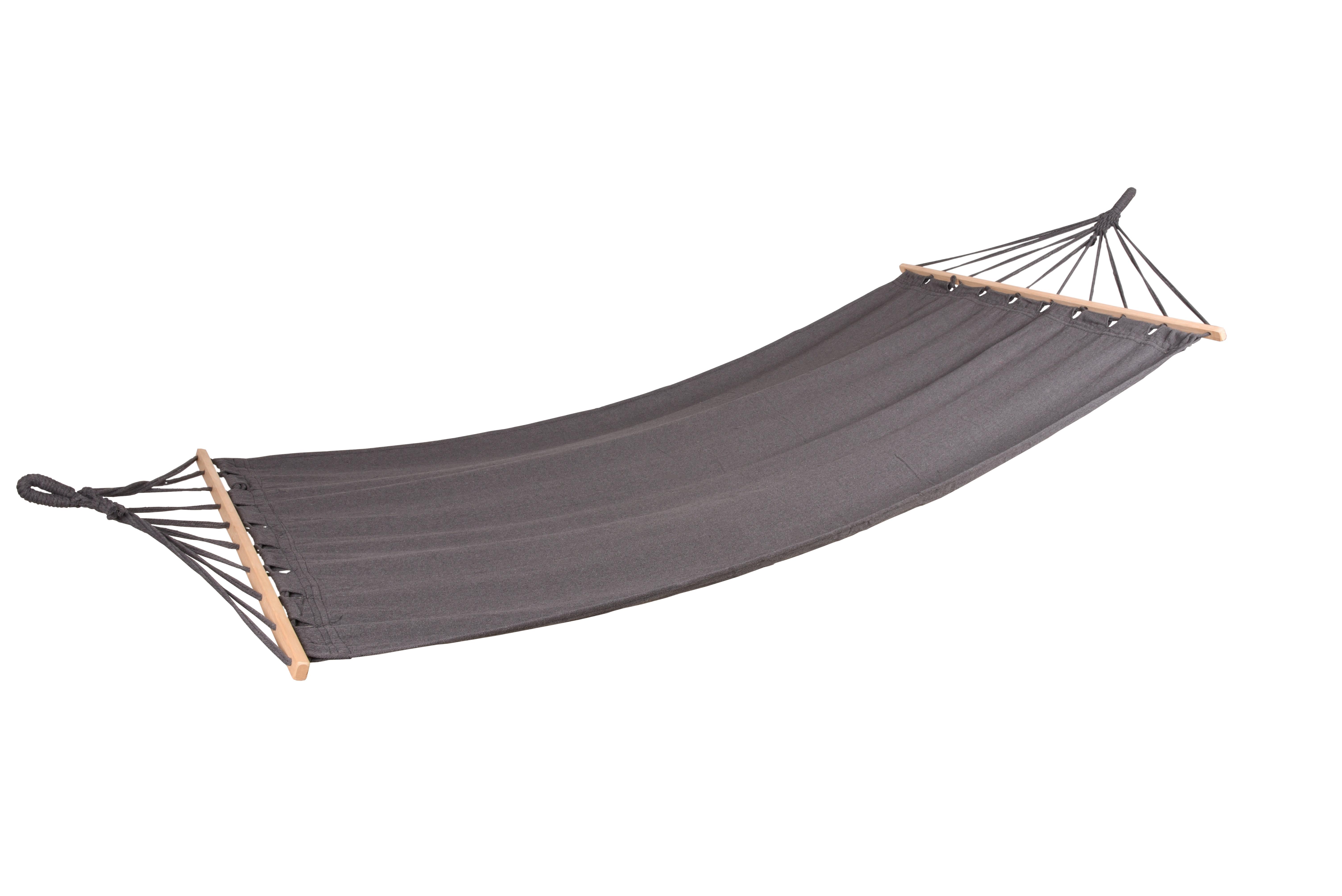 Hängematte Hawaii - Anthrazit/Braun, Basics, Holz/Kunststoff (100/0,6/280cm) - Gardenson