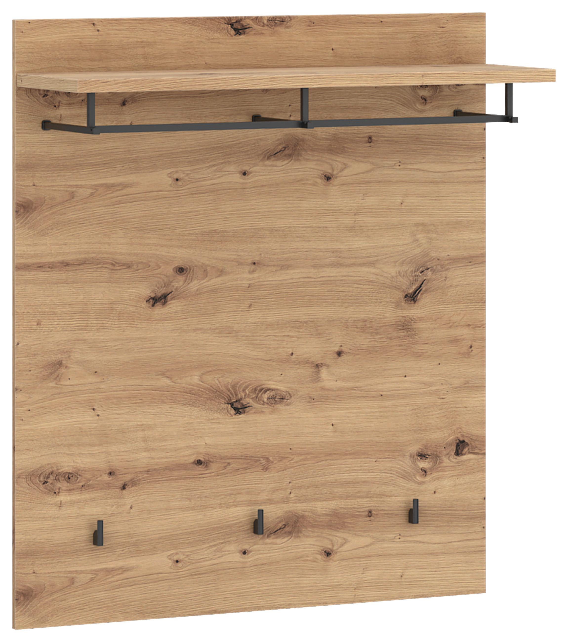 Garderobenpaneel Turino Eiche Artisan Dekor B: 86 Cm - MODERN, Holzwerkstoff (86/101/29,6cm)