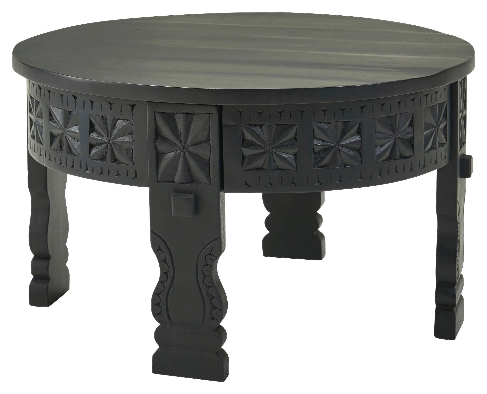 Konferenční stůl WOHNLING černý - černá, Moderní, dřevo (60/60/36cm) - MID.YOU