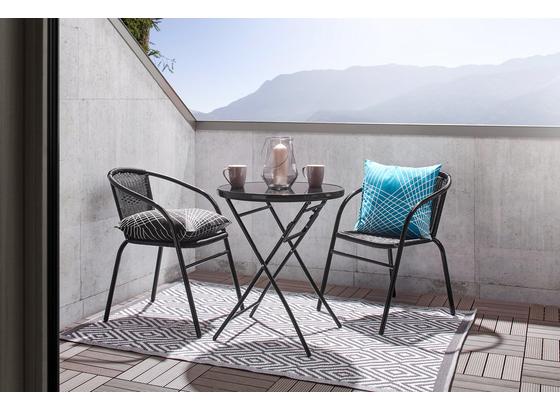 Záhradný Stôl Sam - čierna, kov/plast (60/70cm) - Mömax modern living Záhradný Stôl Sam - čierna, kov/plast (60/70cm) - Mömax modern living