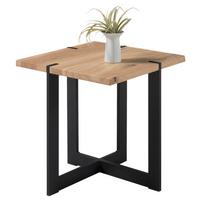 Couchtisch Mit Holzplatte Tiago Mini, Eiche/schwarz - Eichefarben/Schwarz, MODERN, Holz/Metall (45/45/50cm) - Livetastic