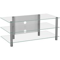 Phonotisch Zumbo B: 110 cm Silberfarben, Glas - Klar/Silberfarben, KONVENTIONELL, Glas/Metall (110/45/42cm) - MID.YOU