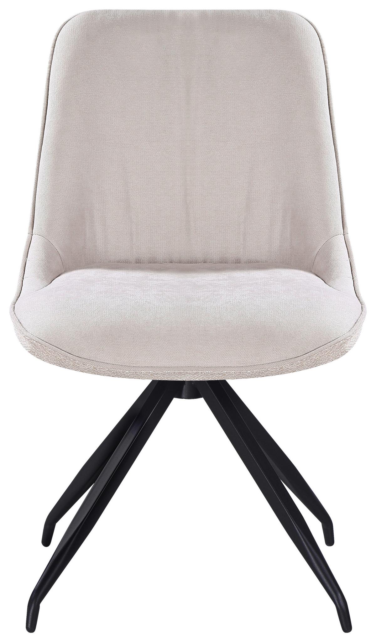 ŽIDLE NOVA - černá/béžová, Moderní, kov/textil (51/85/61cm) - Premium Living