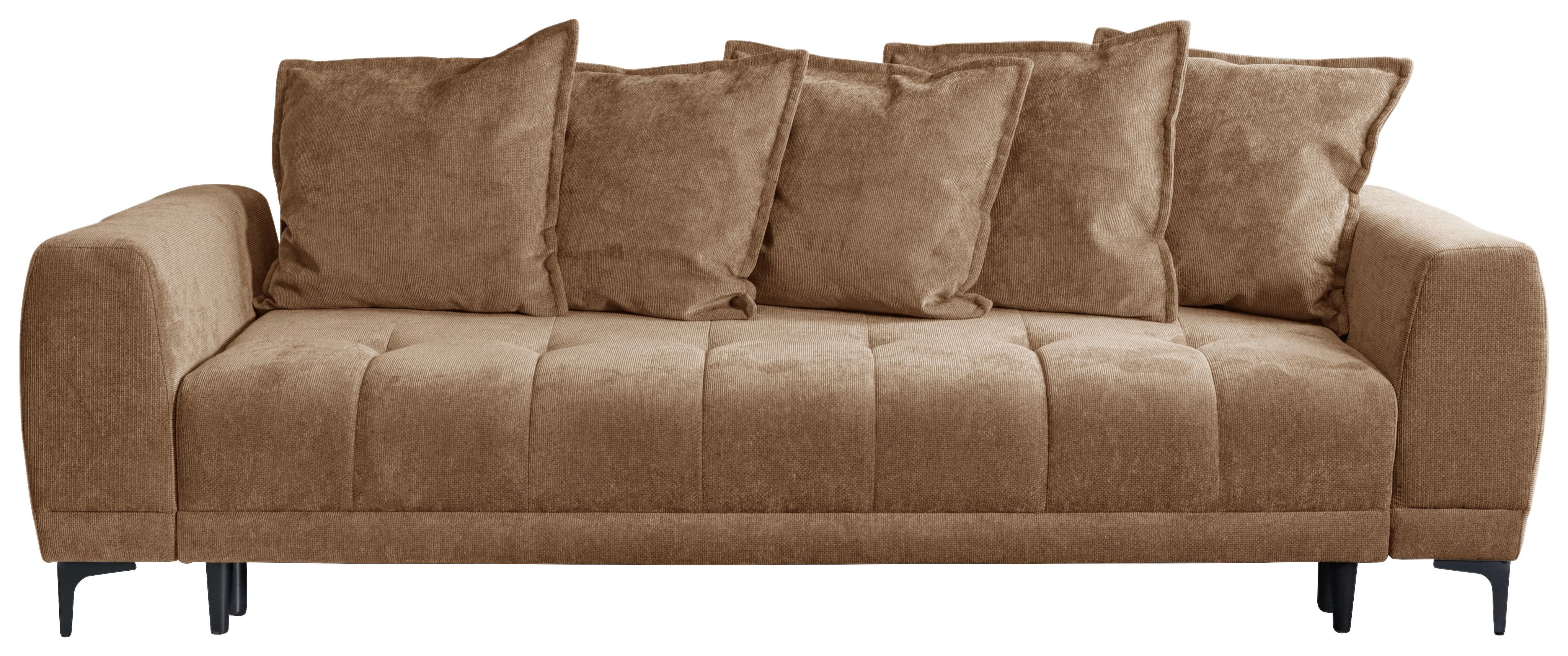 Schlafsofa Weronika, Braun B: 247 Cm - Schwarz/Braun, Design, Holz/Holzwerkstoff (247/94/90cm) - MID.YOU