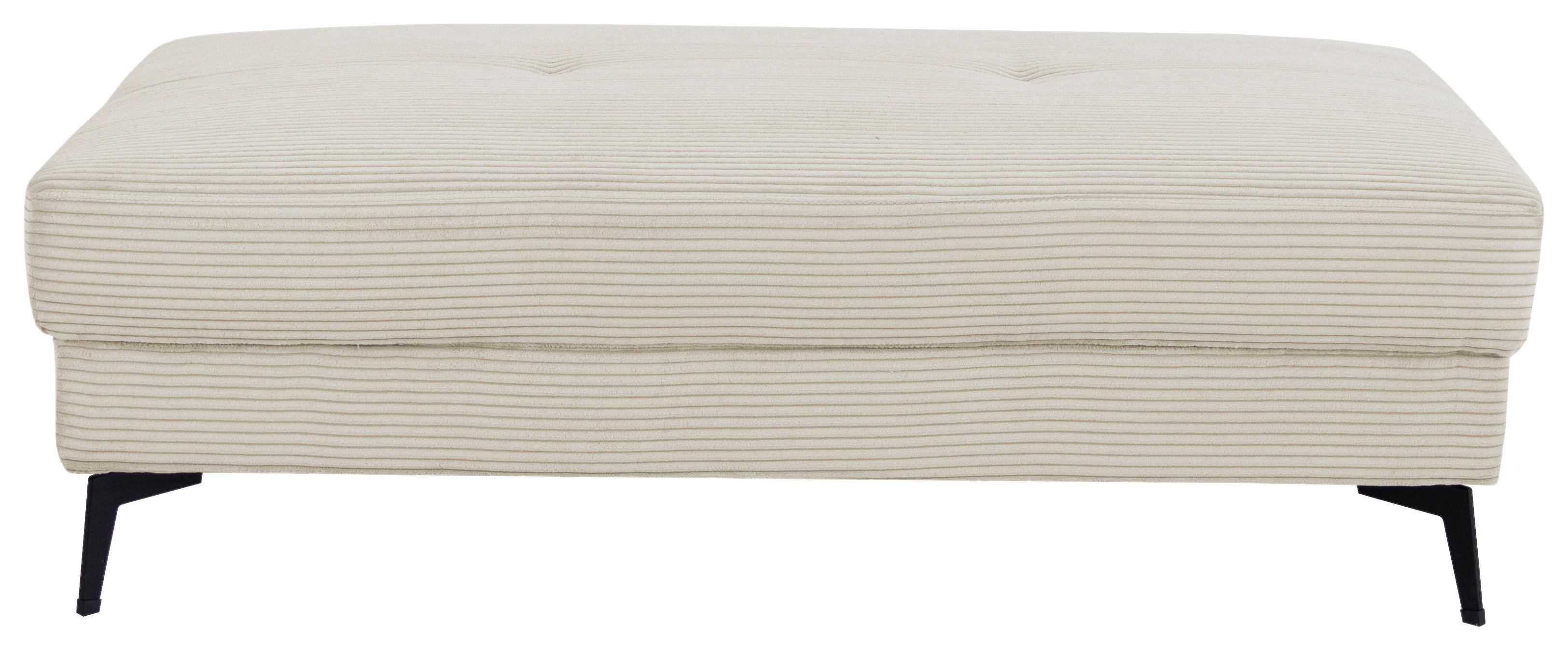 Hocker Zero Creme B: 140 cm - Creme/Schwarz, Trend, Textil (140/46/80cm)