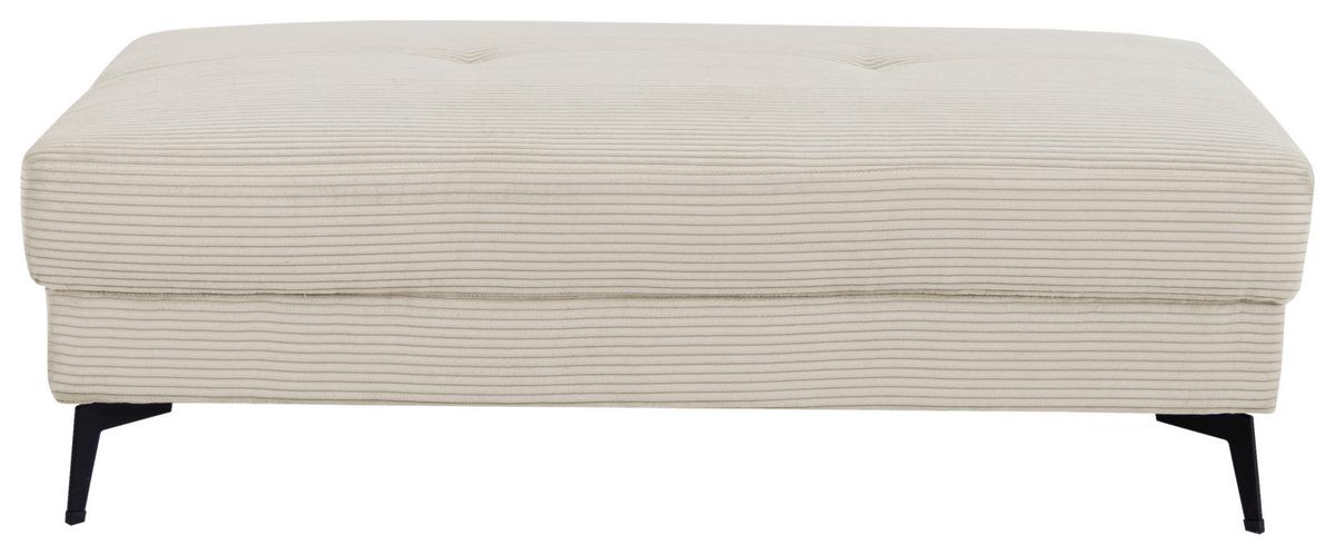 Hocker Zero Creme B: 140 cm - Creme/Schwarz, Trend, Textil (140/46/80cm)