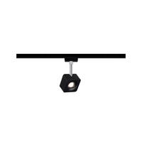 LED-Deckenleuchte Urail Spot Cube L: 7,7 cm, dimmbar - Chromfarben/Schwarz, Design, Kunststoff/Metall (4,7/7,7/16,5cm) - Paulmann