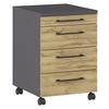 ROLLCONTAINER GW-PROFI 2.0 - Eichefarben/Graphitfarben, KONVENTIONELL, Holzwerkstoff/Kunststoff (42/61/49cm) - Germania