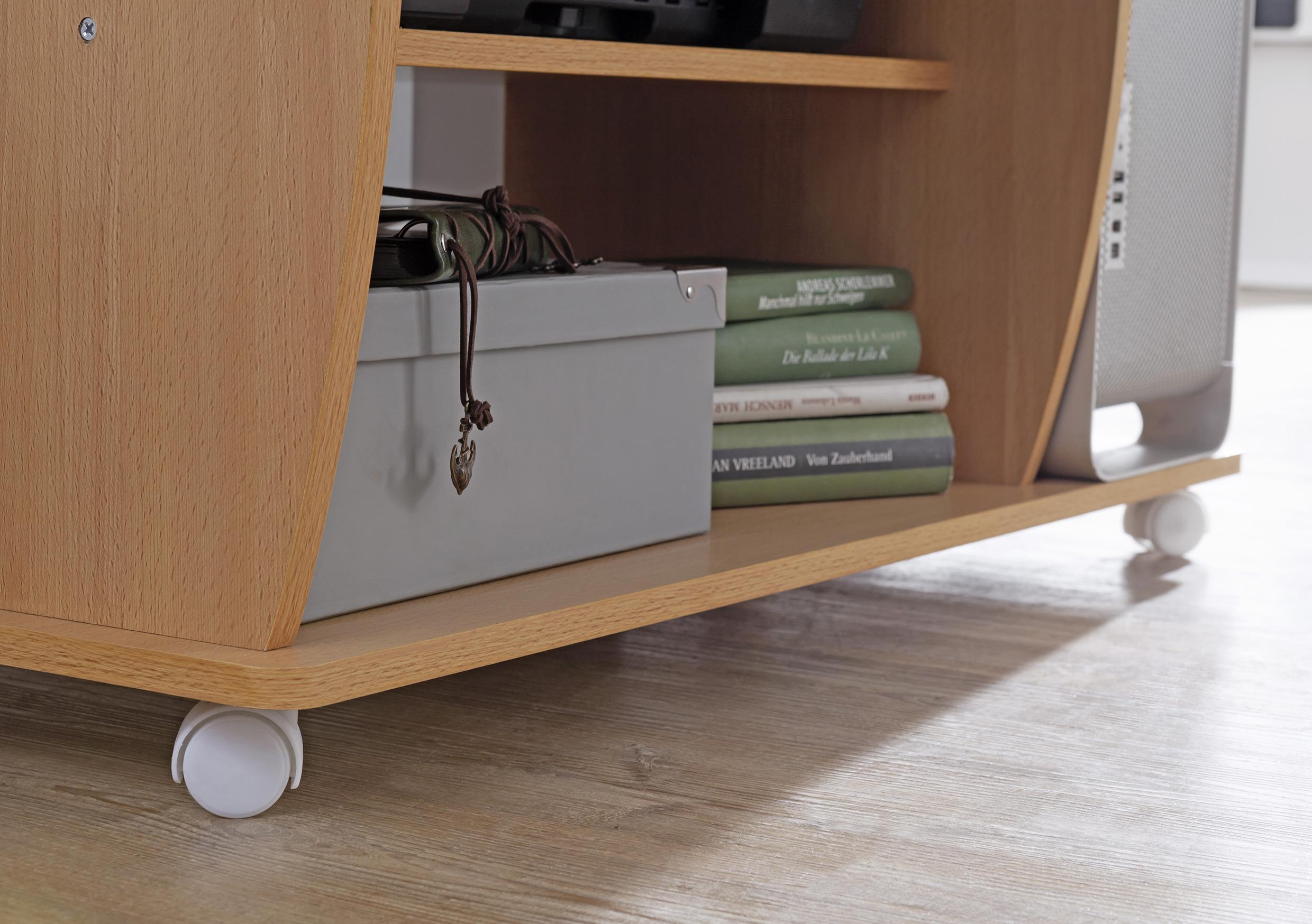 Kleiner Computertisch buchefarben