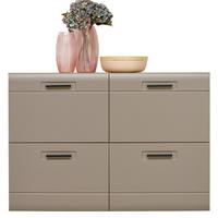 Schuhschrank Auris Basalt/ Eiche Dekor B: 120 cm - Eichefarben/Grau, MODERN (120/82,7/37,1cm) - Luca Bessoni