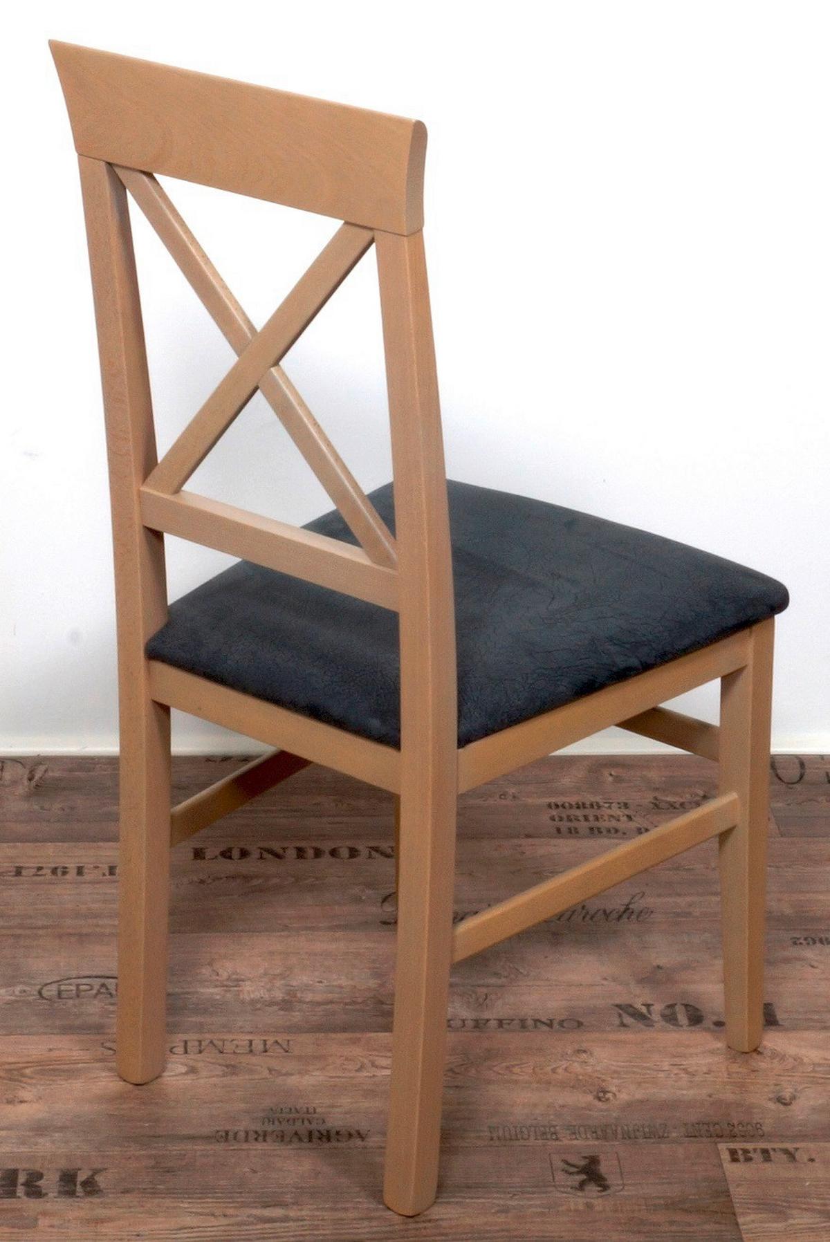 Stuhl-set Madrano Grau/s. Eiche B: 44 Cm - Grau/Sonoma Eiche, KONVENTIONELL, Holz/Textil (44/93/46cm) - MID.YOU