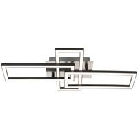 Led-deckenleuchte Ivona - Schwarz/Nickelfarben, MODERN, Kunststoff/Metall (63/34/8cm) - Luca Bessoni