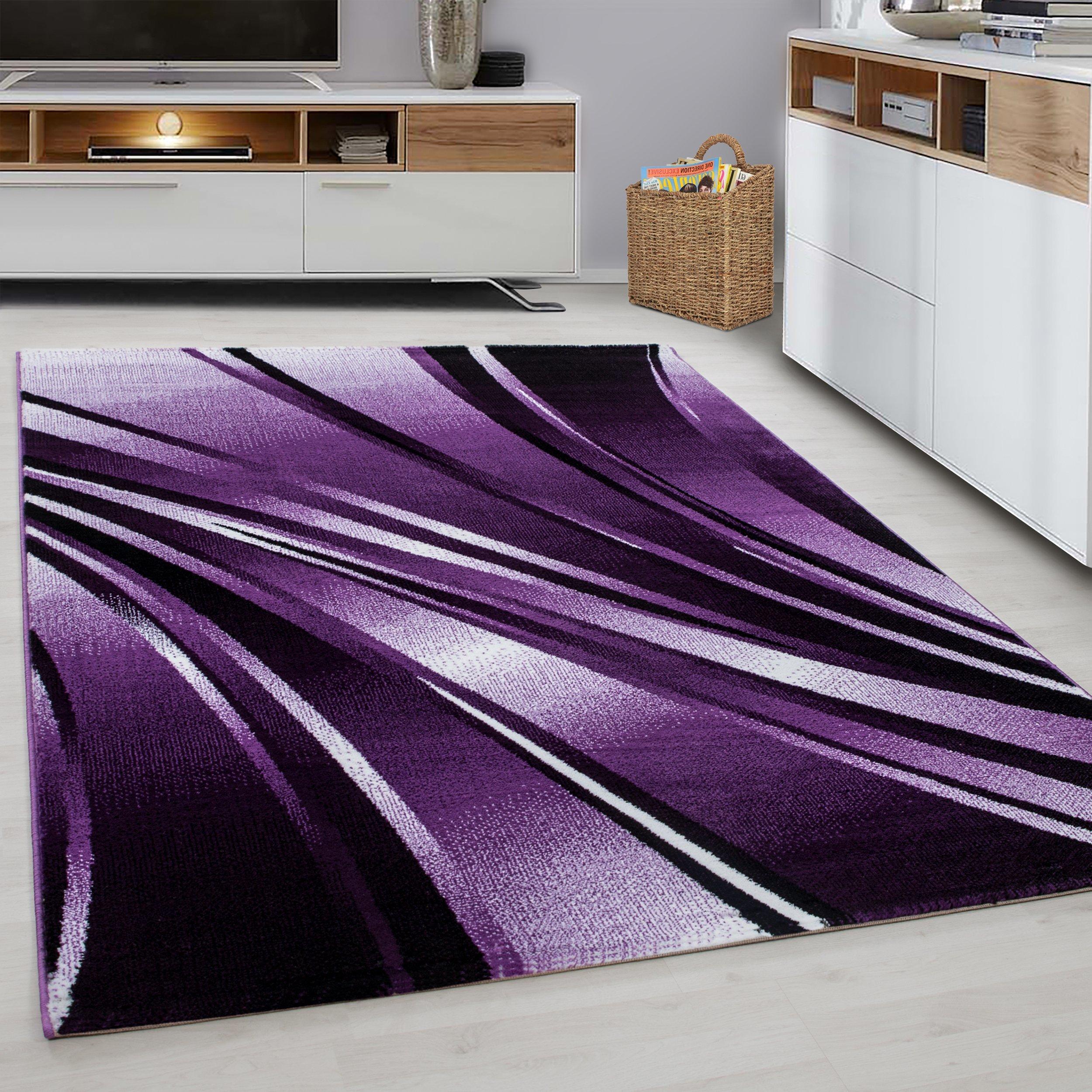 Webteppich Lila Naturfaser Parma 160x230 cm - Lila, KONVENTIONELL, Textil (160/230cm) - Novel