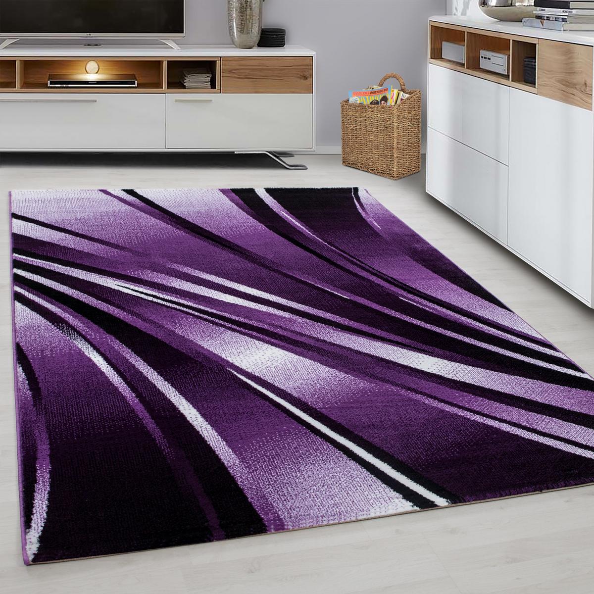 Webteppich Lila Naturfaser Parma 200x290 cm - Lila, KONVENTIONELL, Textil (200/290cm)