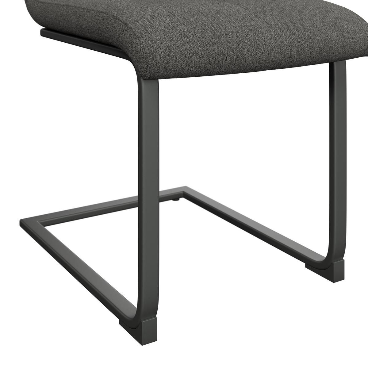 Schwingstuhl Tristan Webstoff schwarz, B: 41cm - Schwarz, MODERN, Holz/Textil (41/102/58cm) - James Wood