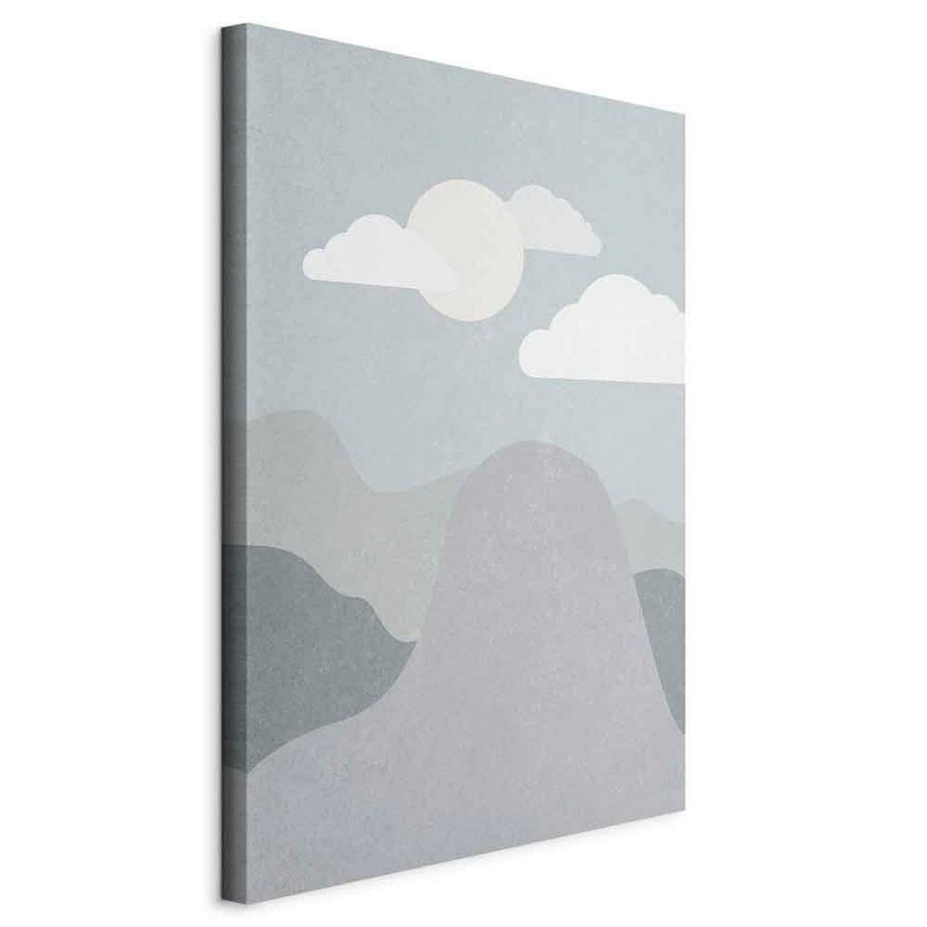 Leinwandbild Mountain Pastellblau B: 60 cm