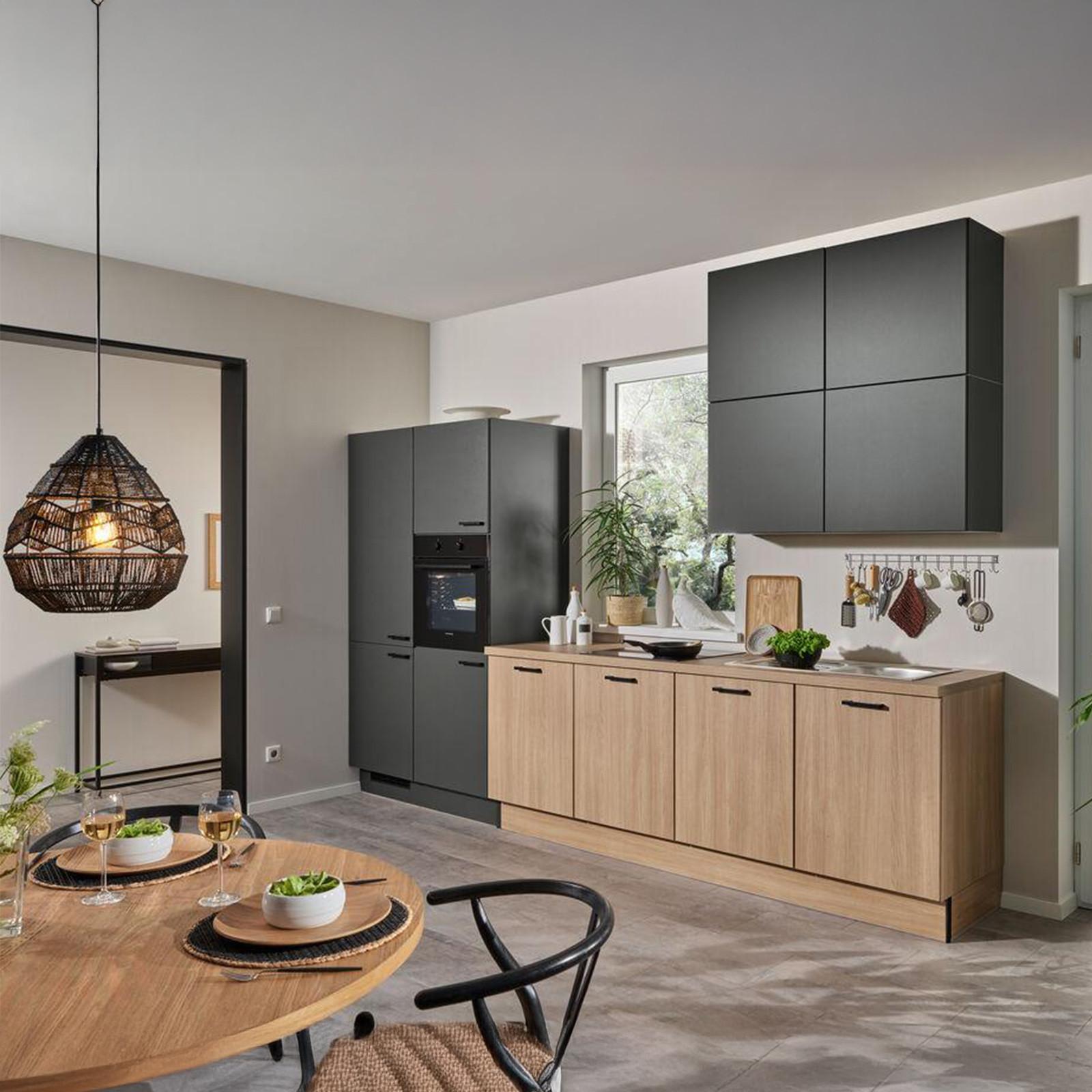 Küchenzeile Pn 80/100  Frei Planbar Klassisch - Holzwerkstoff - Pino