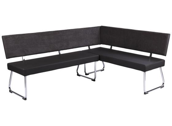 Eckbank Füssen Links - Chromfarben/Grau, MODERN, Textil/Metall (195/148cm) Eckbank Füssen Links - Chromfarben/Grau, MODERN, Textil/Metall (195/148cm)