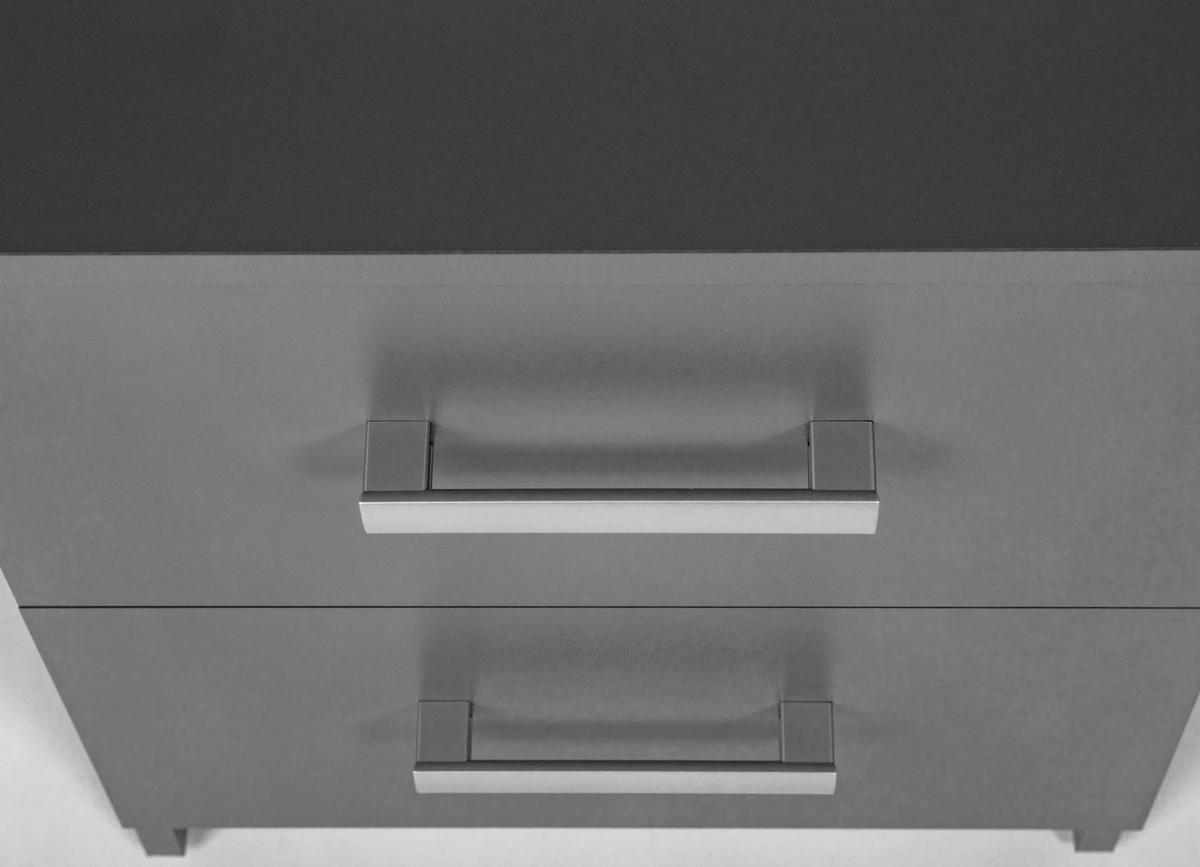 Kommode B: 41,20 cm Elenzio, Graphitfarben - Graphitfarben, Basics, Holzwerkstoff (41,20/40/50,8cm) - MID.YOU