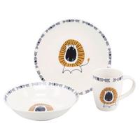 Kindergeschirrset 3 -Teilig. Steinzeug, Löwe - Multicolor, Basics, Keramik - Creatable