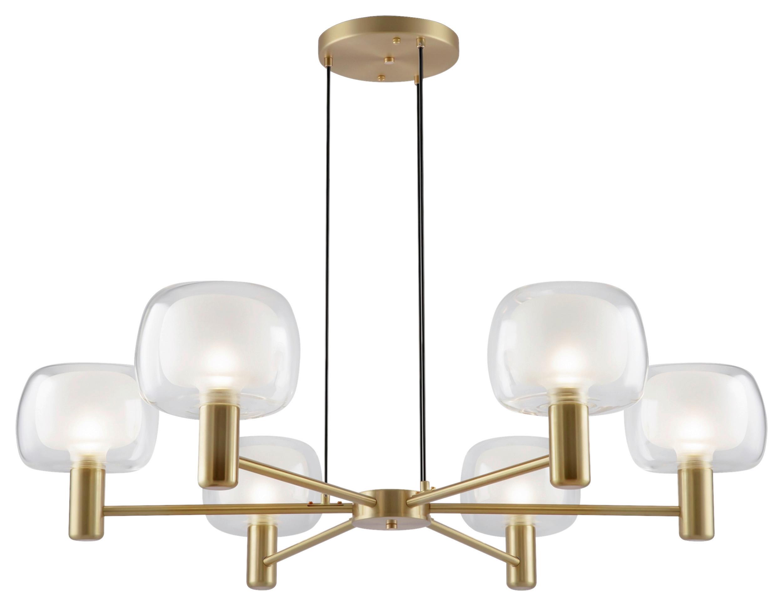 KRONLEUCHTER VISION - Goldfarben, Basics, Glas/Metall (96/21cm) - MAYTONI