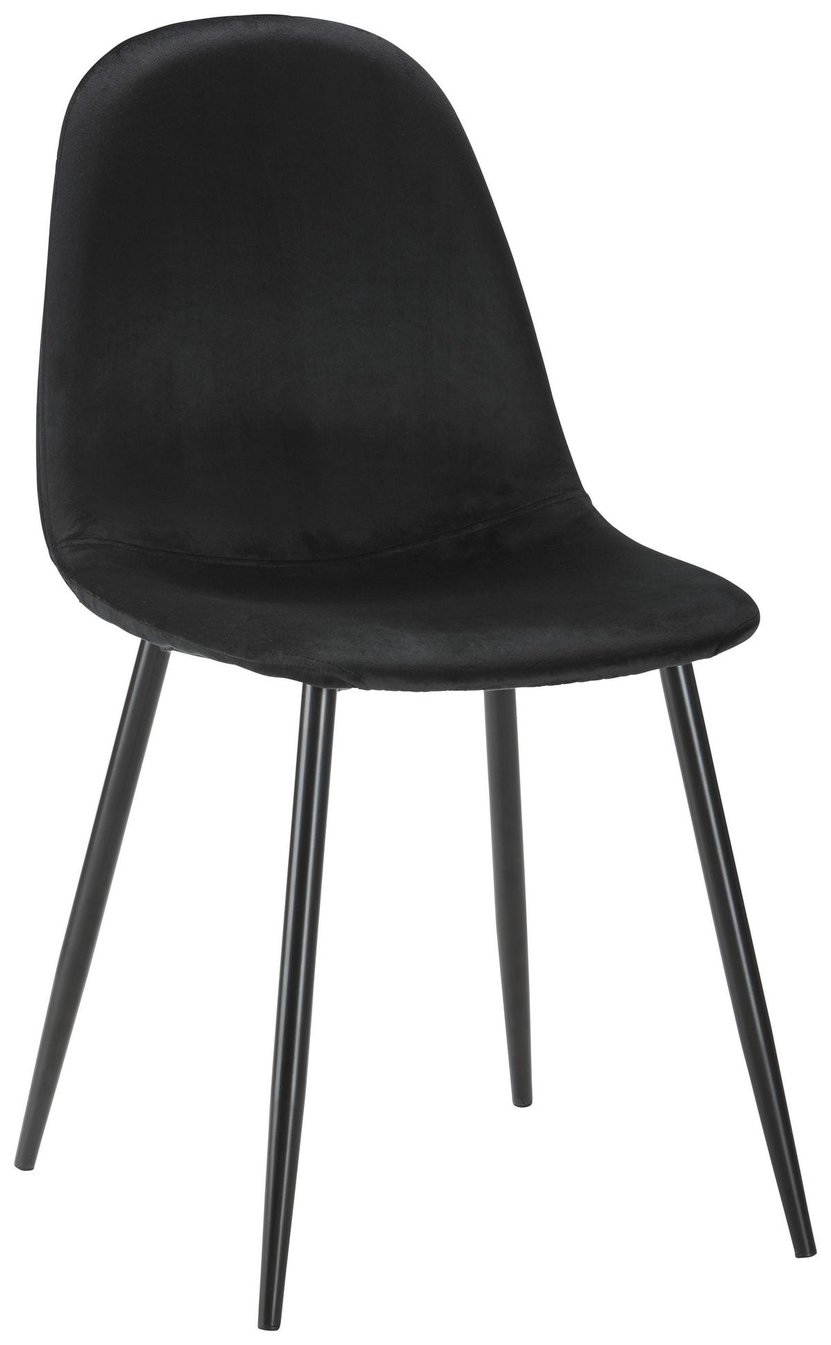 Stolička Lio - čierna, Modern, kov/drevo (43/86/55cm) - Modern Living