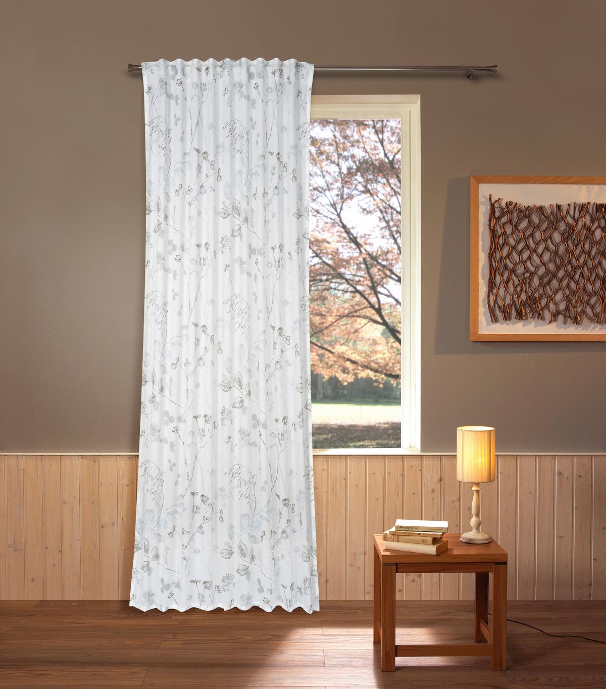 Fertigvorhang Lotta - Weiß, ROMANTIK / LANDHAUS, Textil (140/245cm) - James Wood