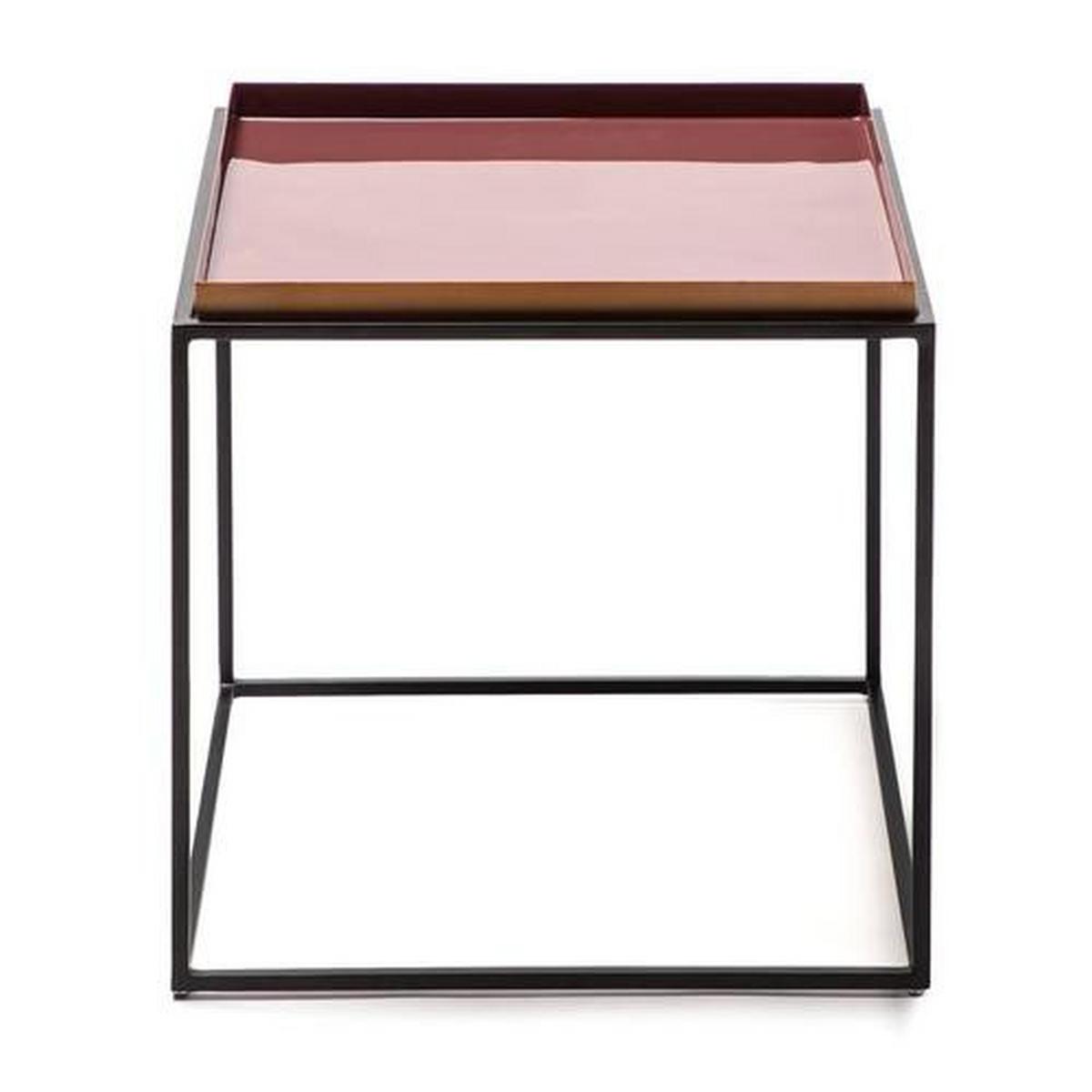 Beistelltisch Rosa/Pink/Violett - Pink/Violett, Basics, Metall (40/40/40cm) - Kayoom