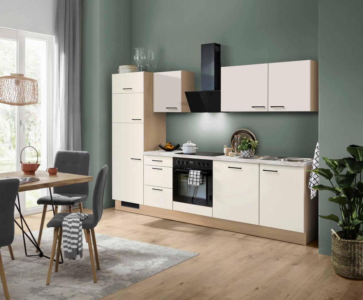 Küchenblock Ip1200 - Eichefarben/Weiß, Basics, Holzwerkstoff (280cm) - Impuls