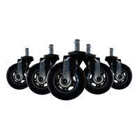 Drehstuhlrolle Schwarz B: 7,5 Cm - Schwarz, Design, Kunststoff (7,5/12/3,3cm) - Livetastic