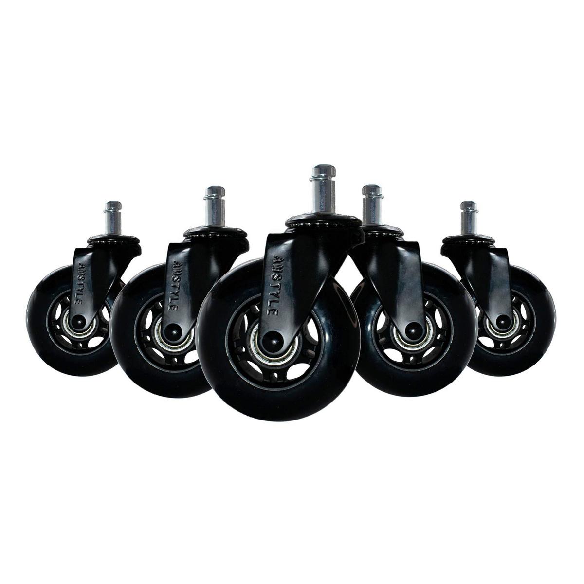 Drehstuhlrolle Schwarz B: 7,5 Cm - Schwarz, Design, Kunststoff (7,5/12/3,3cm) - Livetastic