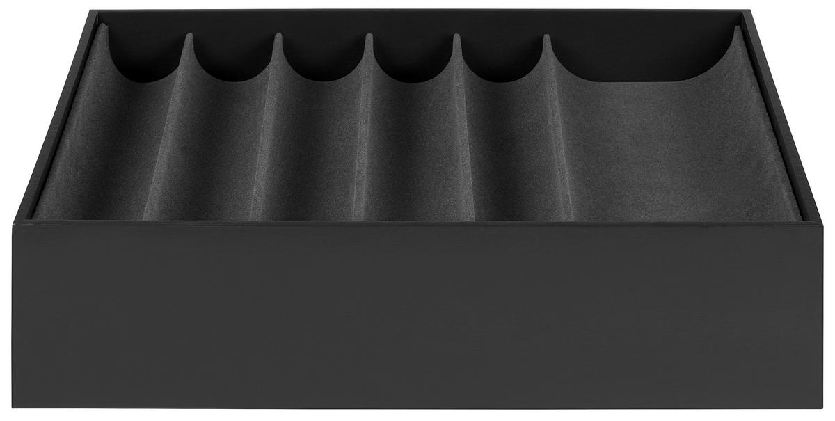 Šperkovnica Unit, S - sivá, Konventionell, kompozitné drevo/textil (43/34/10,5cm) - Premium Living