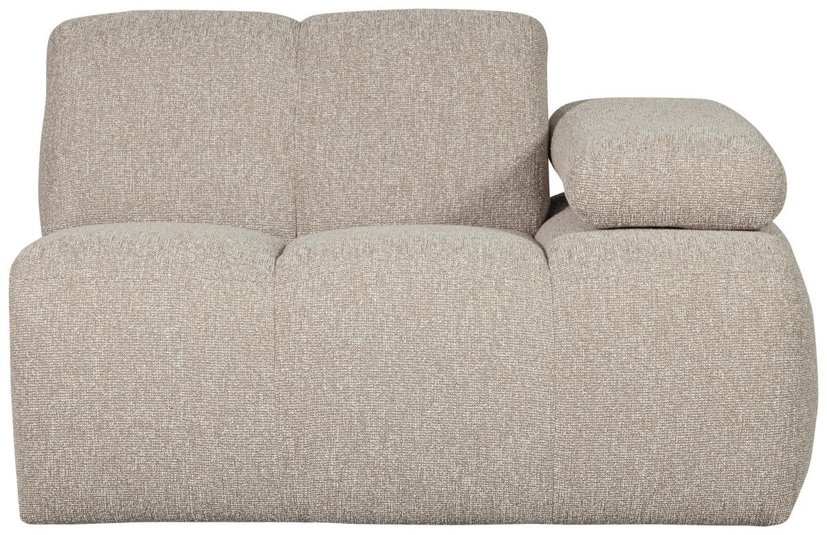 Sofaelement Mojo Beige B: 124cm - Beige/Schwarz, Design, Textil (124/74/97cm) - Livetastic