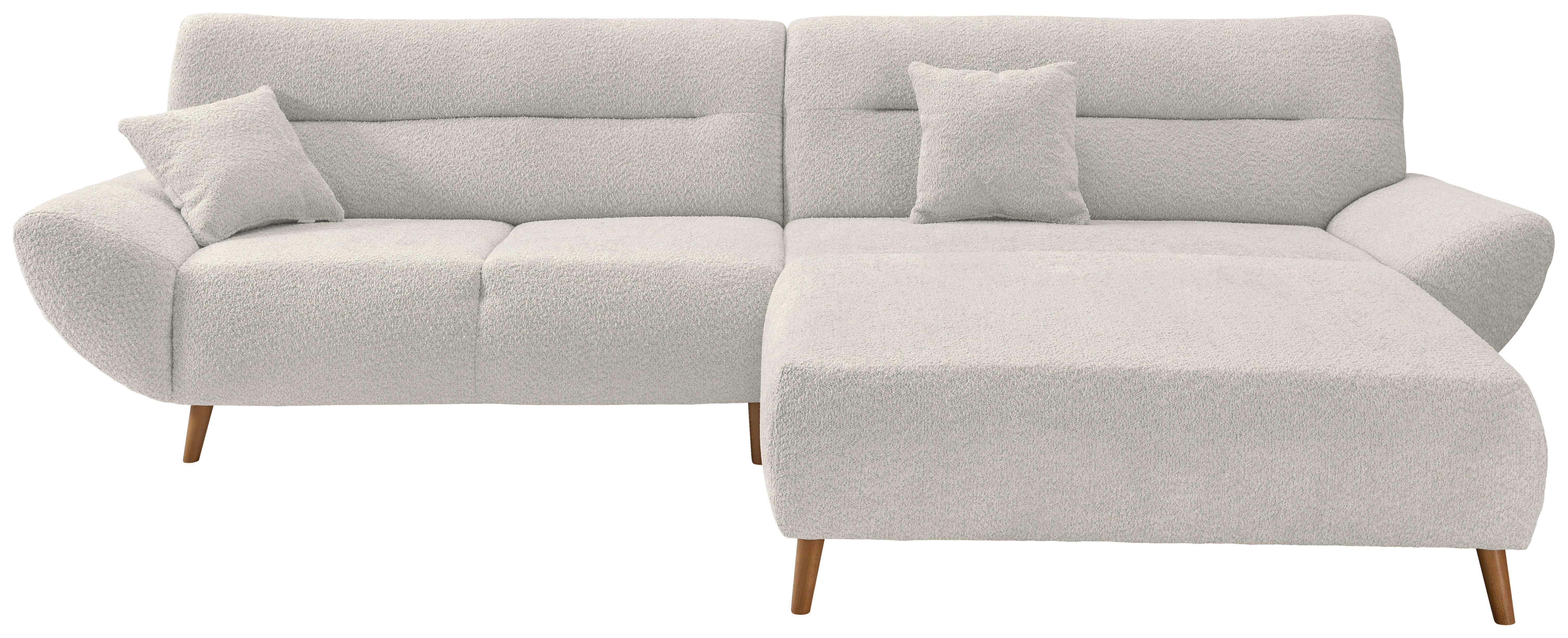 Ecksofa Drago, Weiß S: 290x166 cm - Wildeiche/Weiß, KONVENTIONELL, Textil (290/166cm) - MID.YOU